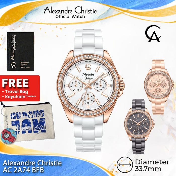 Alexandre Christie Wanita AC 2A74 BFB AC 2A74 AC2A74BFB Strap Ceramic