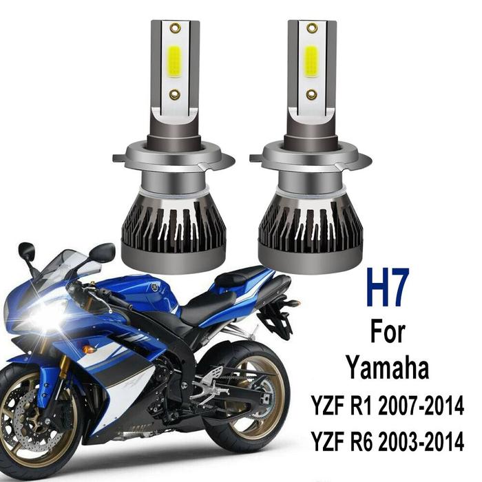 Motorcycle H7 LED Headlight Bulbs Replacement Headlamp 6000K For