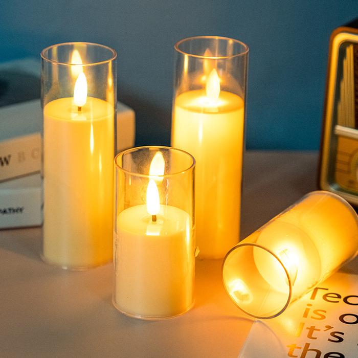 LED Electronic Flameless Candles Light Flickering Wick 3D Effect