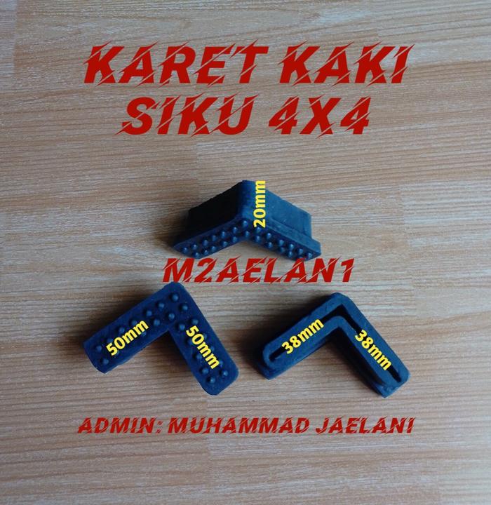 10 Pcs Karet Kaki Siku 4x4 Sepatu rak besi kursi meja Siku Lubang 40x40