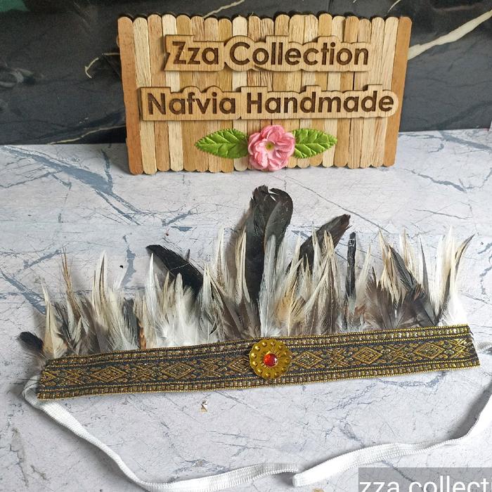 mahkota bulu dayak,mahkota dayak,bando bulu dayak