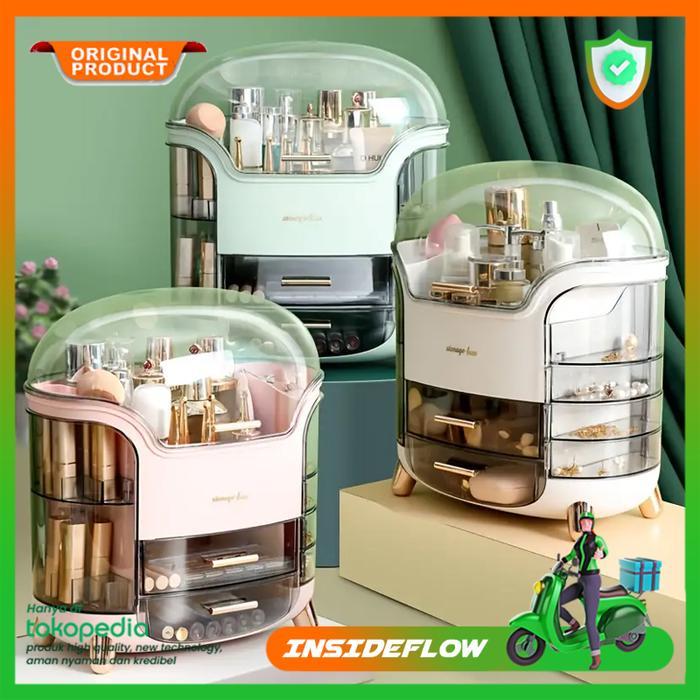 Kotak Make Up Wadah Kosmetik Rak Tempat Makeup Acrylic Salon Rias Hias Cosmetic Organizer