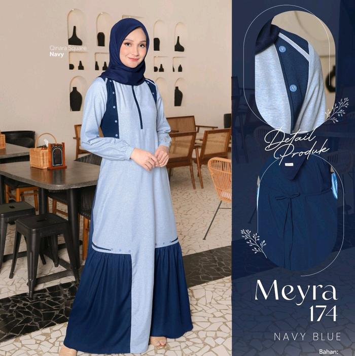 Gamis Seply Meyra 174 Navy Blue