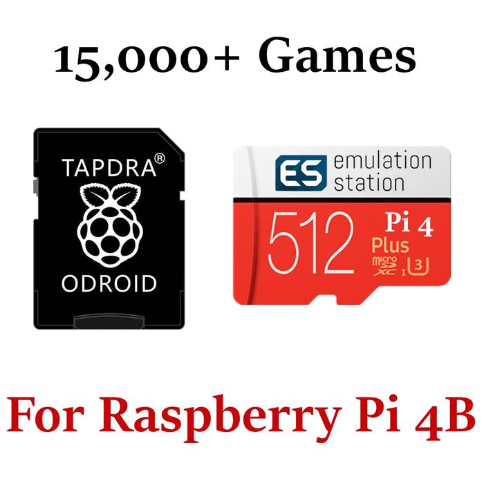 512G Micro SD 15,000+ Games over 56 Systems Retropie 4.6 Emulation