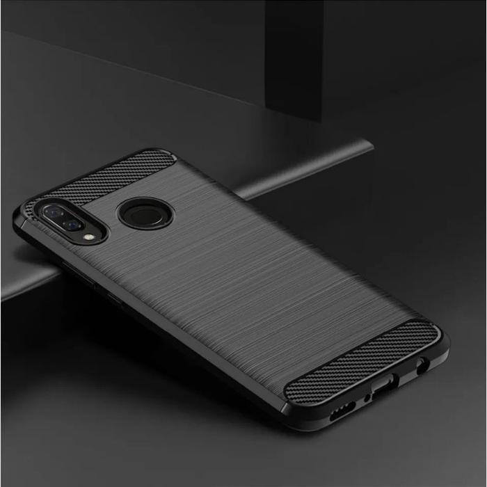 COMPATIBLE WITH HUAWEI Y7 2019 Y7 PRIME 2019 Y7 PRO CASE FINGER SLIM FIT CARBON SOFTCASE FIBER MULTI