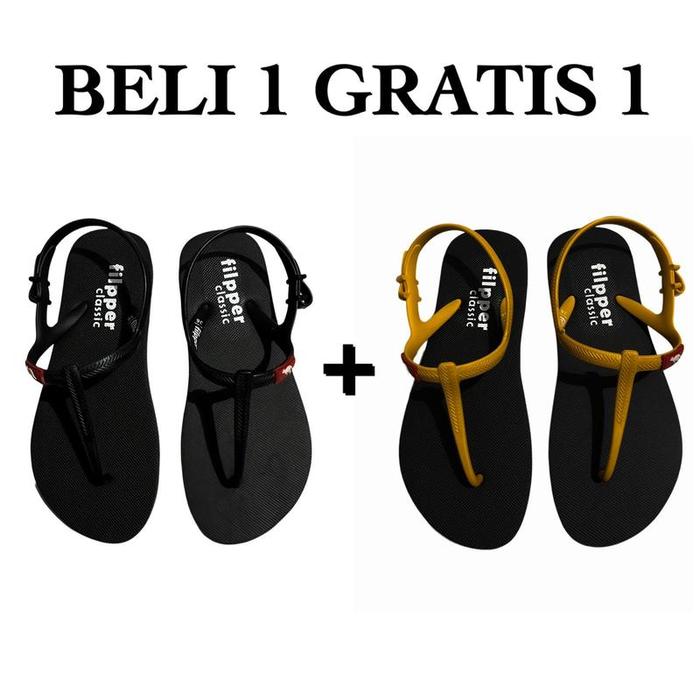 Sandal Sendal Jepit Japit FILPPER STRAPPY Cewek Wanita Perempuan Premium Beli 1 Gratis 1 Karet fippe