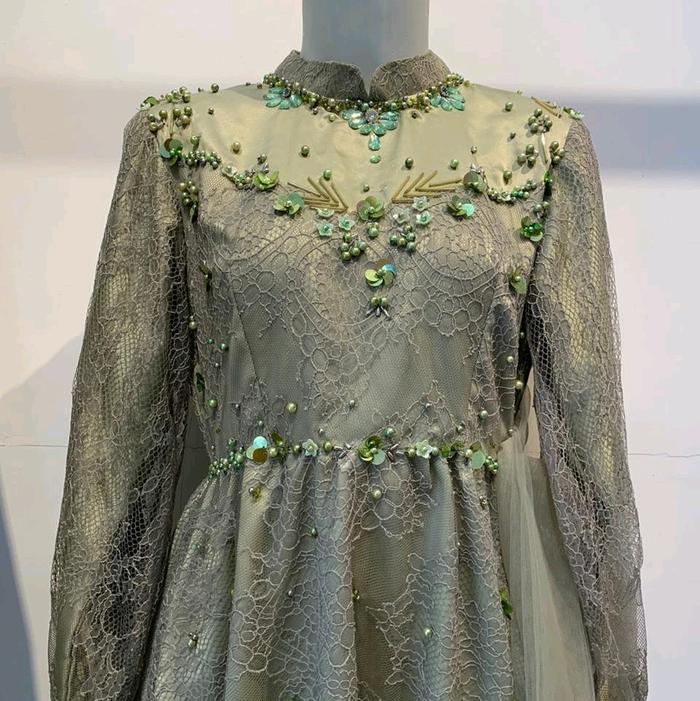 Kebaya Wanita cocok buat wisuda lamaran dn juga tunangan lengan balon Dress Baju Kondangan Atasan Pa