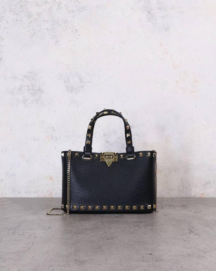 Valentino Mini Rockstud Tote Bag Classic Leather