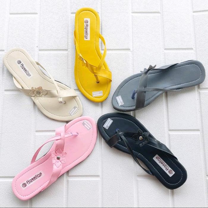 Sandal Tepplek Wanita dan Remaja, Sandal Tepplek Jepit - Sendal Cewek casual red ringan imut flat mu