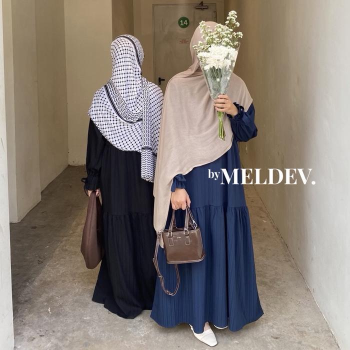 ByMeldev Haira Wrinkle Dress Gamis Syar’i