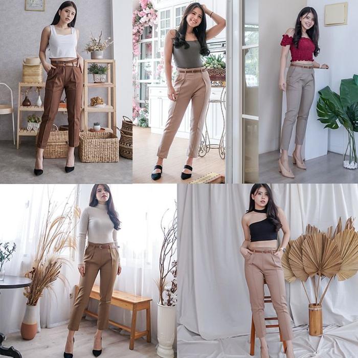 New Upgrade Premium 003 'Soft & Nude' Series Celana Upgrade Kantor Bahan Panjang Wanita Upgrade