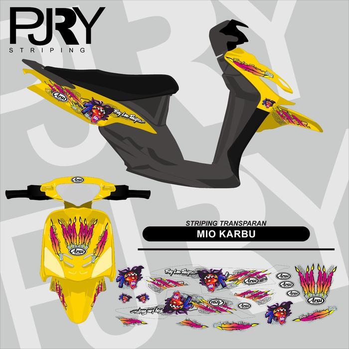 STRIPING TRANSPARAN MIO SPORTY-SMILE ARAI RUSSEL VERSION OSEAN