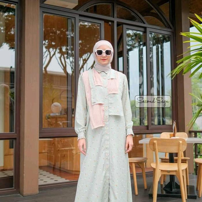dress//alika dress//gamis wanita//gamis trendi//second sign