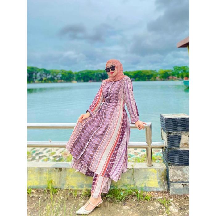 Setelan Dlovera Seruni Set Tunik + Kulot