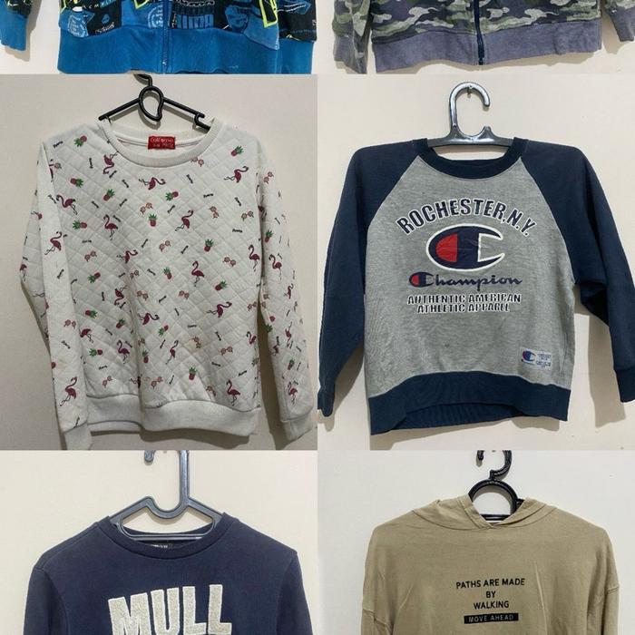 Thrift baju anak dan dewasa Knitwear Katun