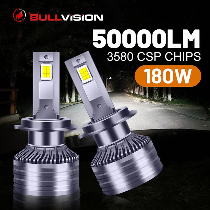 Bullvision H7 LED Headlight Canbus 50000LM H4 H1 H11 9012 HIR2 9005