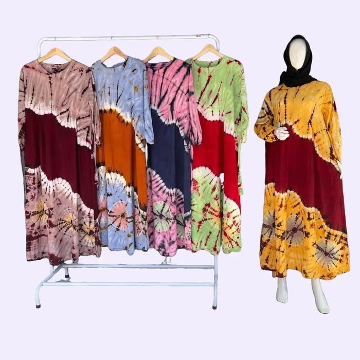 Zuefas&co Gamis Batik, Daster Tiedye Rayoon River