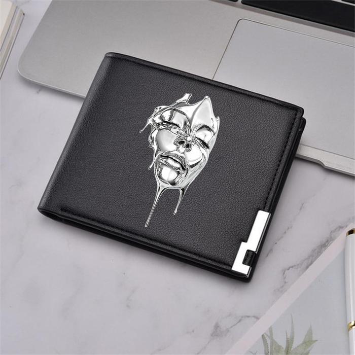 Goodness - Dompet Gambar Elemen Silver Y2K aestetic wallet import Leather Pu Dompet Lipat Pria - EY5