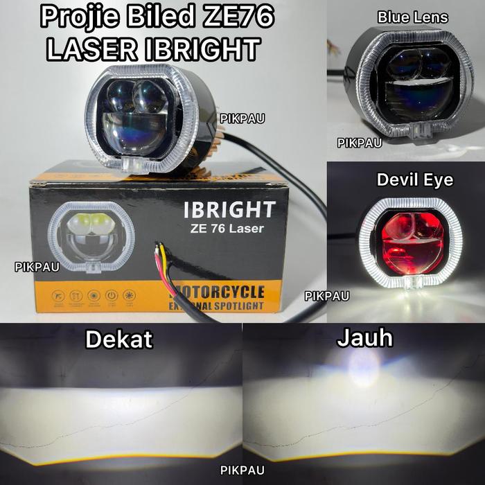 PROJIE BILED ZE76 Laser 2,5inc Body Black Blue Lens