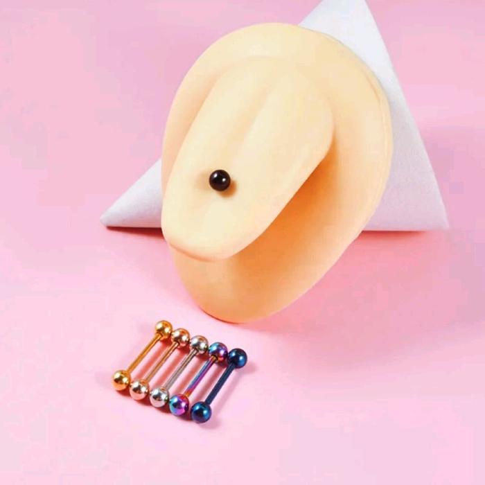 TINDIK LIDAH STAINLESS / ANTING LIDAH STAINLESS / TINDIK TELINGA / PIERCING LIDAH STAINLESS