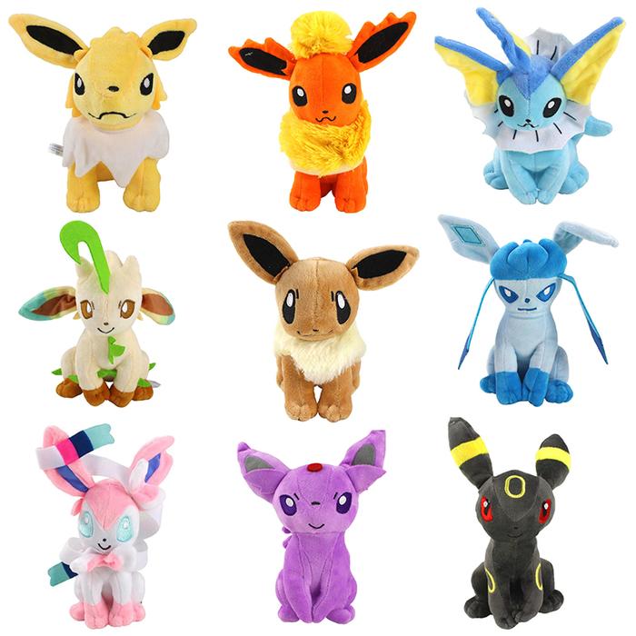 New Pokemon Eevee Plush Toys 9 Types Of Pokemon Plush Toys 20cm