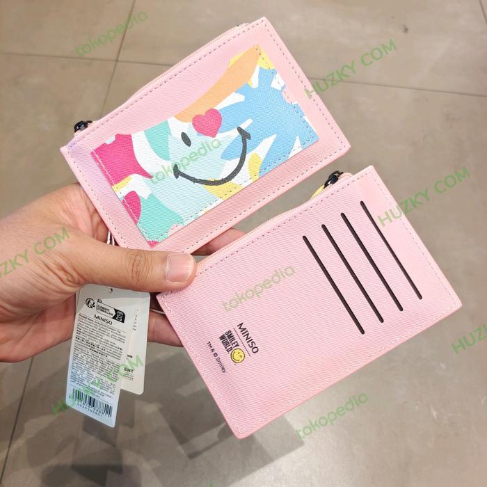NEW MINISO Dompet Koin SmileyWorld Collection ( Kotak / Bulat )