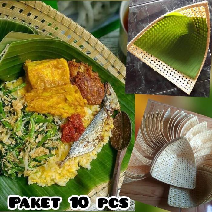 PAKET 10 PCS/PIRING PINCUK BAMBU/TEKOR BAMBU/PIRING LOTEK/PIRING PECEL/PIRING RUJAK