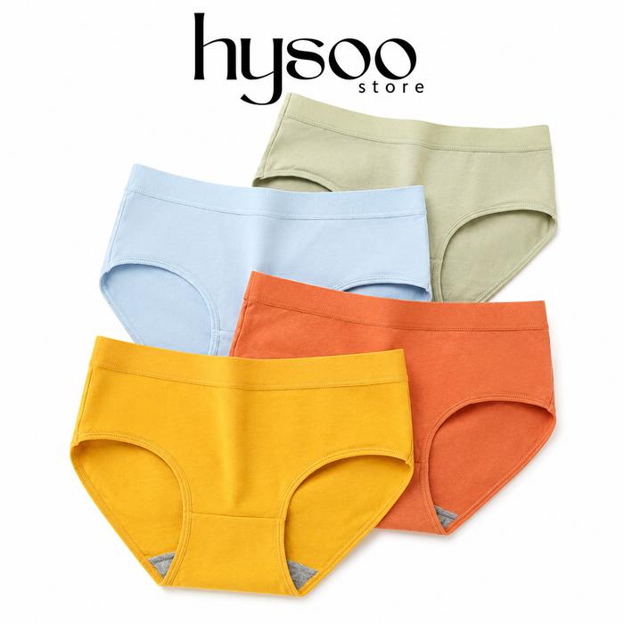 Hysoo Store CD501 Celana Dalam Wanita Undies Pants Cewek Polos Cd Korea Bahan Katun Lembut Nyaman re