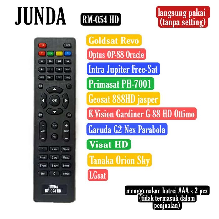 REMOTE RECEIVER PARABOLA UNIVERSAL LGSAT / VISAT HD / GOLDSAT REVO / OPTUSOP-88 / INTRA JUPITER FRE