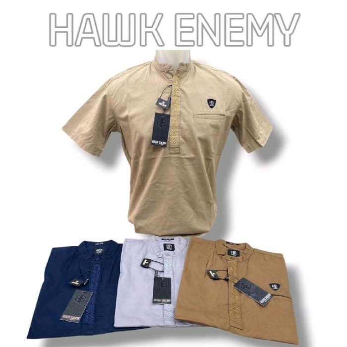 Kemko (Kemeja Koko) Pria HAWK ENEMY ORIGINAL Lengan Pendek