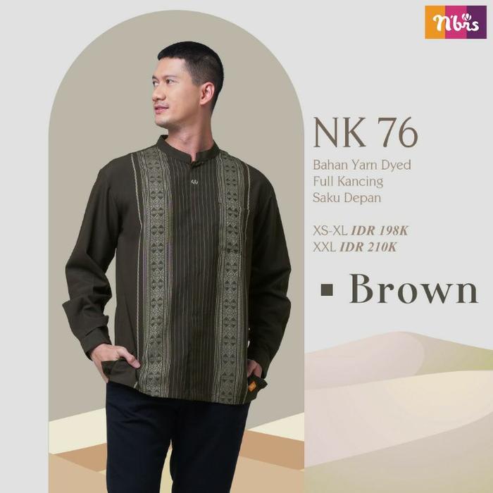 Baru Nibras Koko Muslim NK 76 Nk 076 Koko Lengan Panjang Material Teteron Cotton Premium