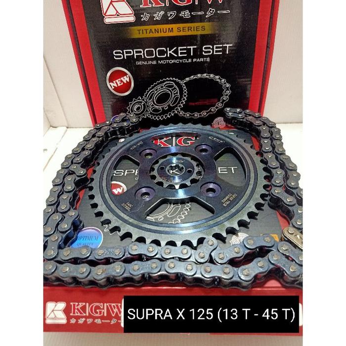 GEAR SET SUPRA X 125 / GIGI TARIK SUPRA X 125 / PAKET GIR RANTE SUPRA X 125 / CHAIN KIT SUPRA X 125 