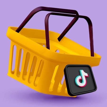 1 lik buat Numpang CO - Keranjang Belanja Kuning dengan Logo TikTok - SEO Words: Rings