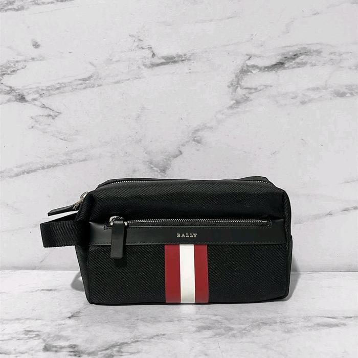 tas pria bally tripp clutch black ss