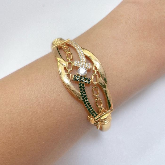 Gelang Bengle Bulat Permata Hitam G2617 fashion xuping