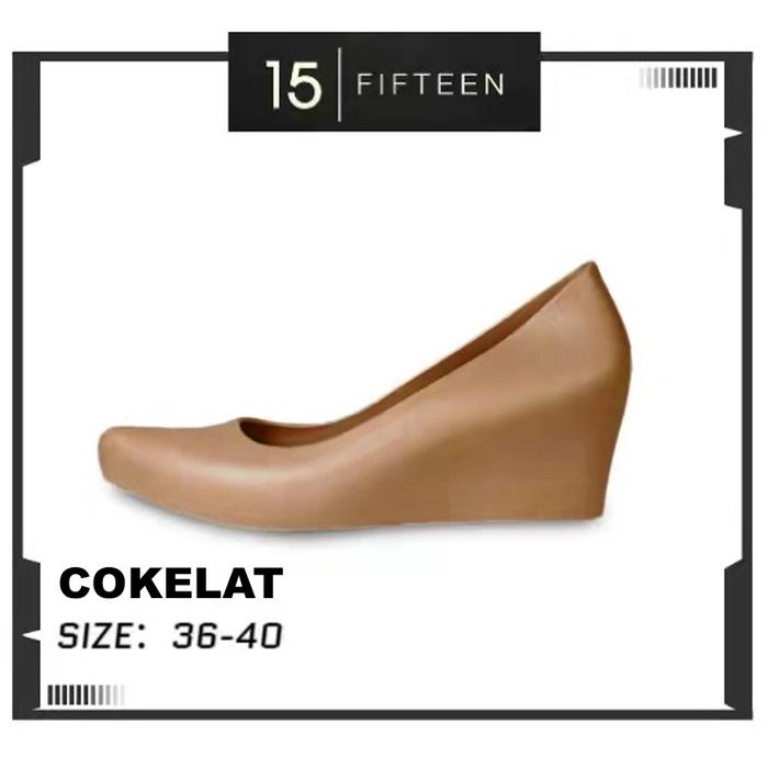 15 SHOP --- SEPATU WEDGES TINGGI 5.5CM / SEPATU JELLY WANITA / COLLIN 119