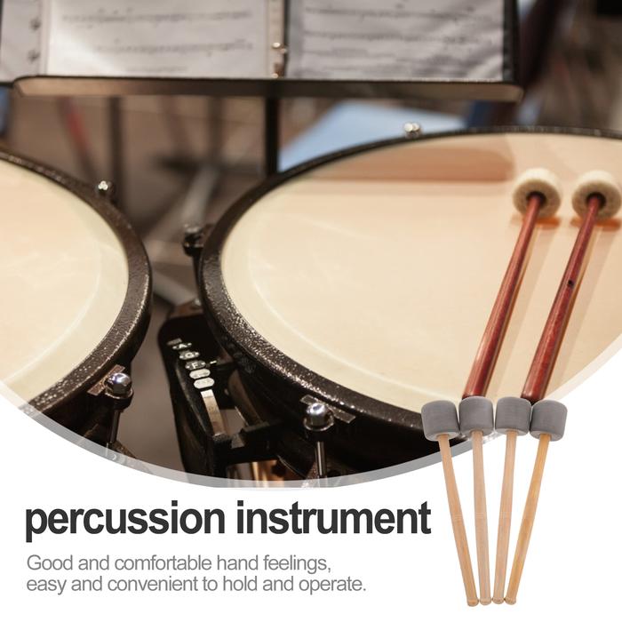 Palu Drum Stik Palu Perkusi Stik Drum Stik Bass Felt Marching Band
