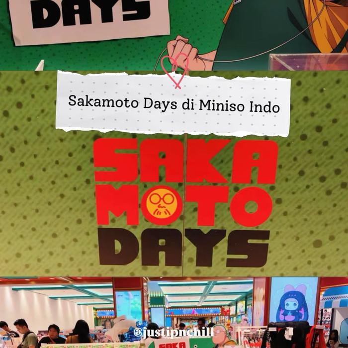 [READY STOCK] Miniso Sakamoto Days Payung Sakamoto Days, Totebag Hitam Taro Sakamoto, Totebag Putih 