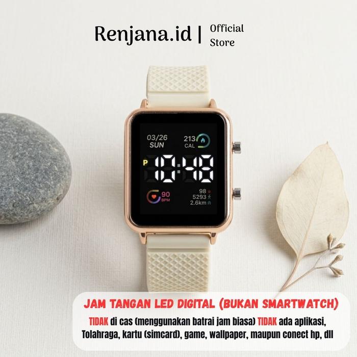 Jam Tangan Wanita LED Digital Cewek Jam LED Watch Kekinian LED Digital Jam Tangan Model Korea Segi N