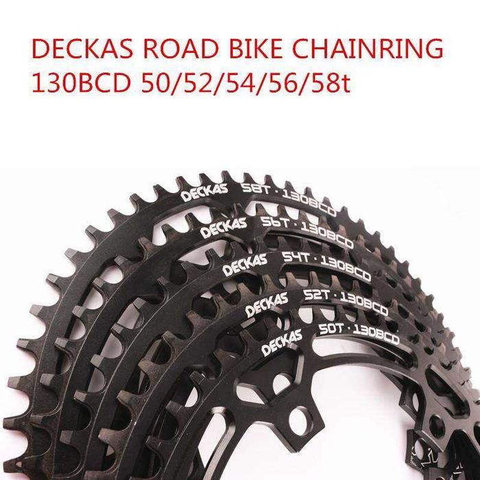 DECKAS 130BCD Mahkota Chainring 50T/52T/54T/56T/58T Peta Sepeda Lipat