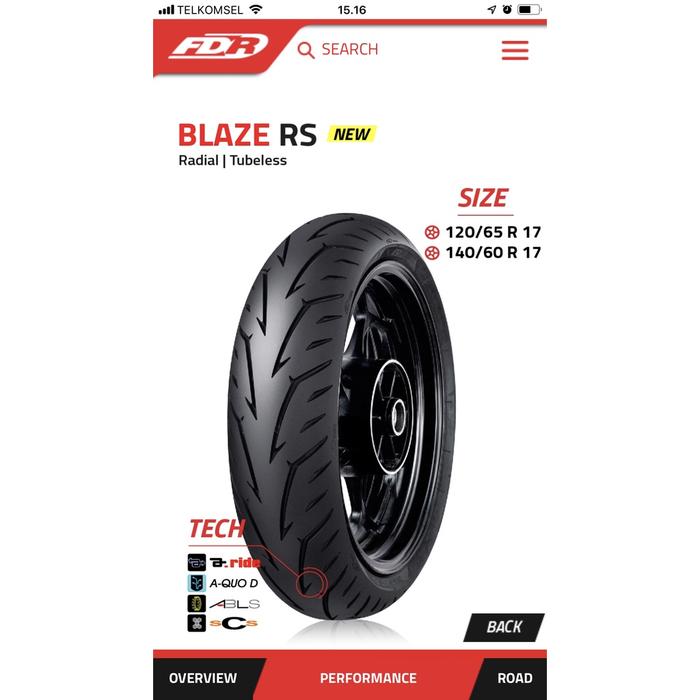 Ban FDR Blaze RS 140-60-17