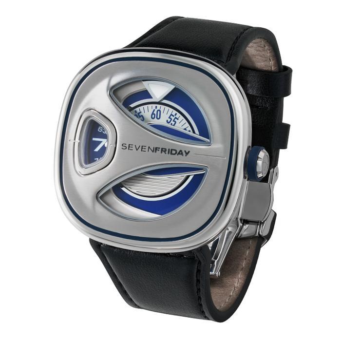 SEVENFRIDAY ME1/01 Official Jam Tangan Blue Silver Automatic