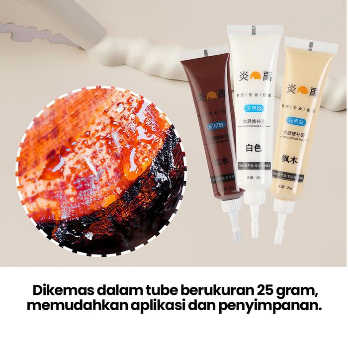 Perbaikan furnitur kayu putih/mahoni/beech, pasta penambal lantai kayu, lubang paku kayu, goresan fu
