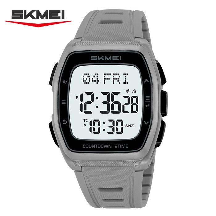 Jam Tangan Digital Pria SKMEI 2441 Gray Tahan Air 30 Meter dengan Garansi Resmi Toko