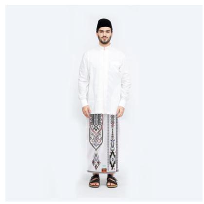 Sarung BHS Infinity Gold Motif V32 EKB SJ Putih