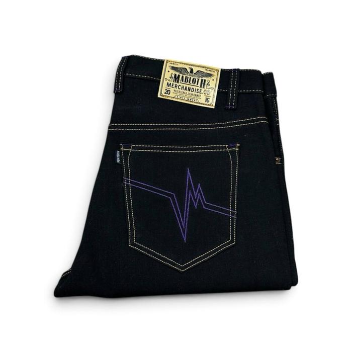 Denim salvadge redline weft purple -18Oz sanforized- longpants denim salvadge