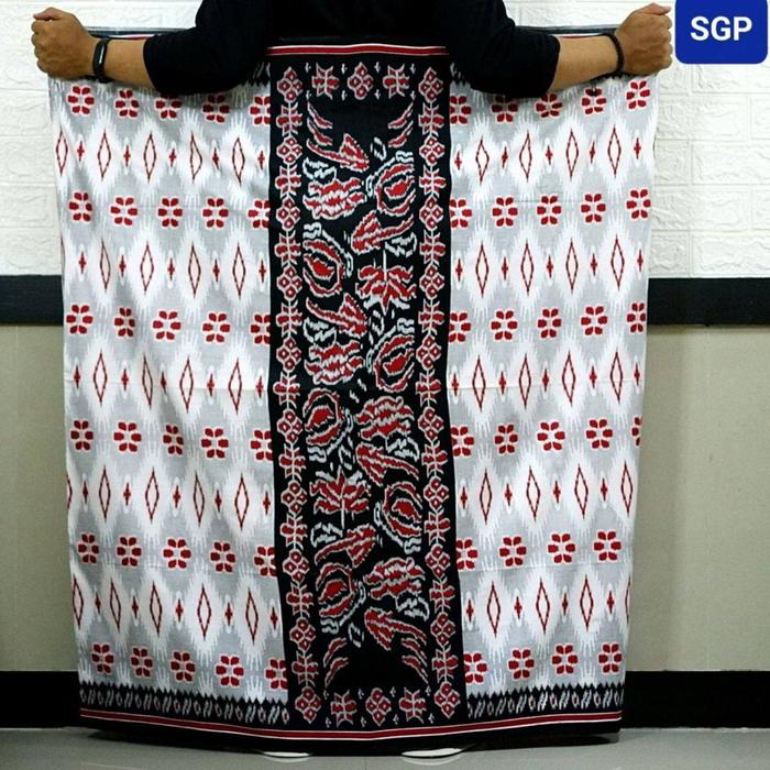 SARUNG GOYOR BOTOL BANYU PRINTING HITAM MERAH