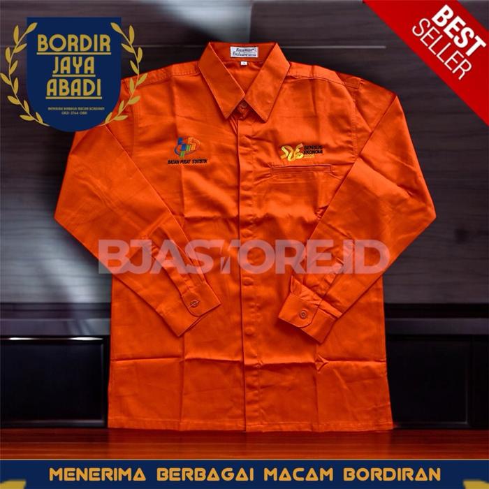 Kemeja Sensus Ekonomi 2026 Kemeja Seragam Bps Orange