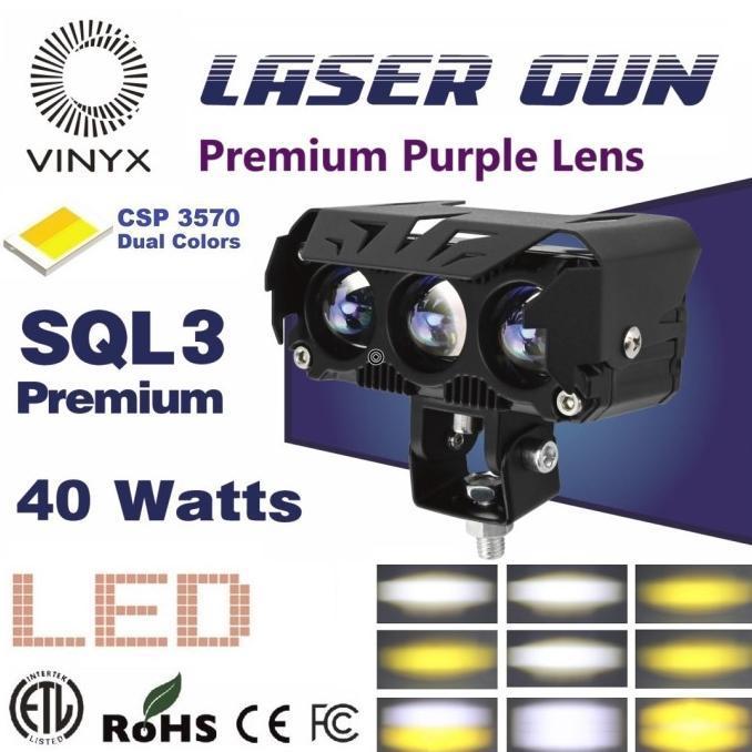 LAMPU TEMBAK SOROT LED LASER GUN SQL3 SQL2 MOBIL MOTOR VINYX SQL 3 2
