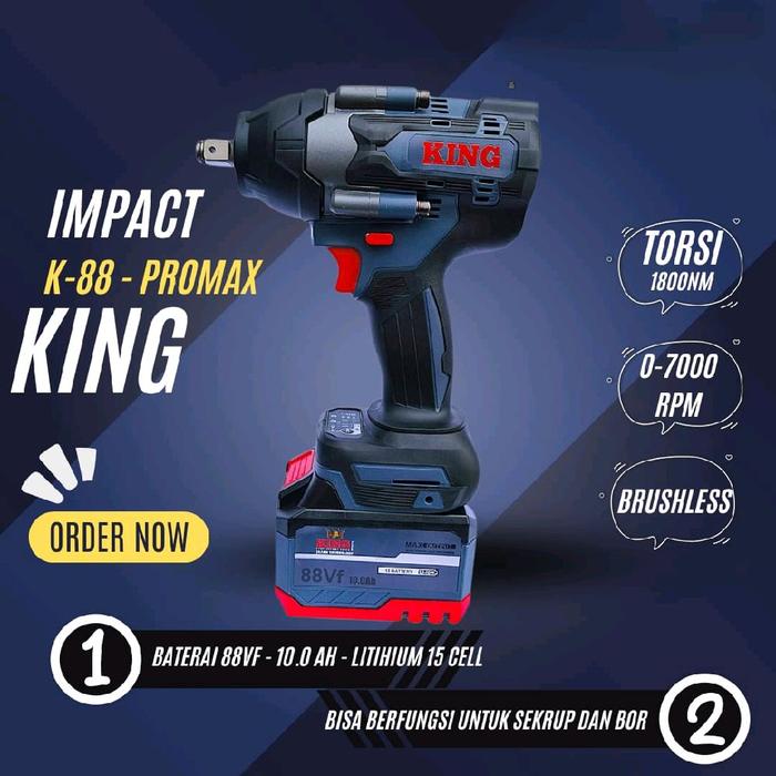 impact wrench 88vf truk mesin pembuka baut ban mobil truk motor speed 3 powor full tembaga full uchi